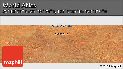 Satellite Panoramic Map of the Area around 25° 31' 56" S, 127° 34' 30" E