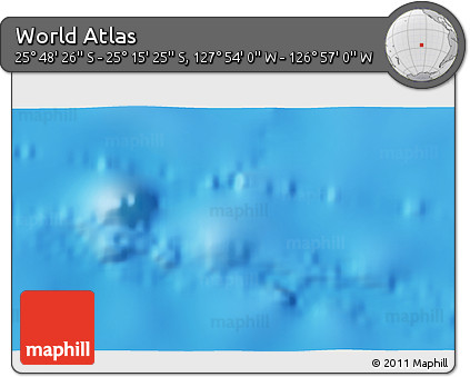 Physical 3D Map of the Area around 25° 31' 56" S, 127° 25' 30" W