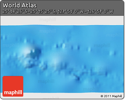Physical 3D Map of the Area around 25° 31' 56" S, 127° 25' 30" W