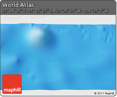 Physical 3D Map of the Area around 25° 31' 56" S, 129° 7' 30" W