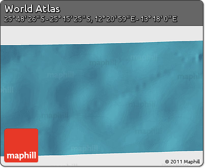 Satellite 3D Map of the Area around 25° 31' 56" S, 12° 49' 29" E