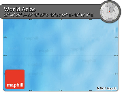 Physical Map of the Area around 25° 31' 56" S, 12° 49' 29" E