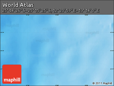 Physical Map of the Area around 25° 31' 56" S, 12° 49' 29" E