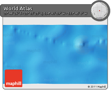 Shaded Relief 3D Map of the Area around 25° 31' 56" S, 134° 13' 29" W