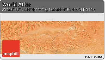 Satellite Panoramic Map of the Area around 25° 31' 56" S, 135° 13' 29" E