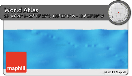 Physical Panoramic Map of the Area around 25° 31' 56" S, 135° 4' 29" W