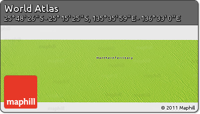 Physical Panoramic Map of the Area around 25° 31' 56" S, 136° 4' 29" E