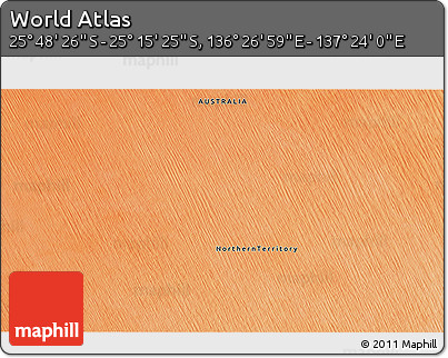 Satellite 3D Map of the Area around 25° 31' 56" S, 136° 55' 30" E
