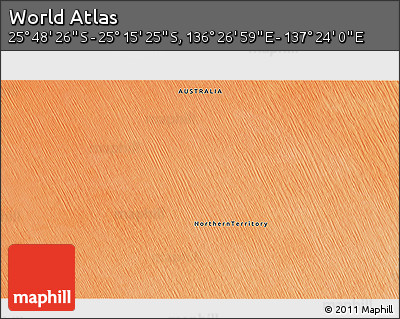 Satellite 3D Map of the Area around 25° 31' 56" S, 136° 55' 30" E