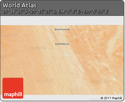 Satellite 3D Map of the Area around 25° 31' 56" S, 138° 37' 30" E