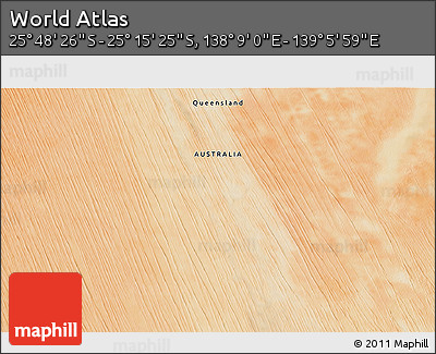 Satellite 3D Map of the Area around 25° 31' 56" S, 138° 37' 30" E