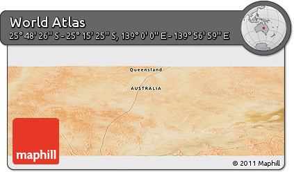 Satellite Panoramic Map of the Area around 25° 31' 56" S, 139° 28' 29" E