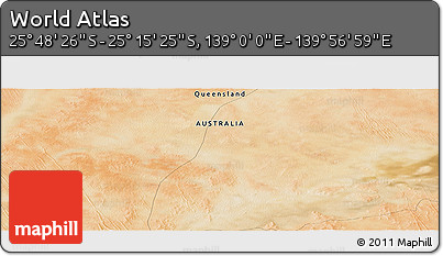 Satellite Panoramic Map of the Area around 25° 31' 56" S, 139° 28' 29" E