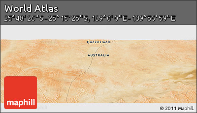 Satellite Panoramic Map of the Area around 25° 31' 56" S, 139° 28' 29" E