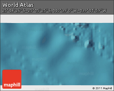 Satellite 3D Map of the Area around 25° 31' 56" S, 140° 10' 30" W