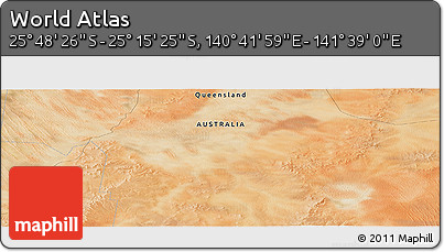 Satellite Panoramic Map of the Area around 25° 31' 56" S, 141° 10' 30" E