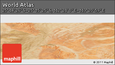 Satellite Panoramic Map of the Area around 25° 31' 56" S, 142° 52' 30" E