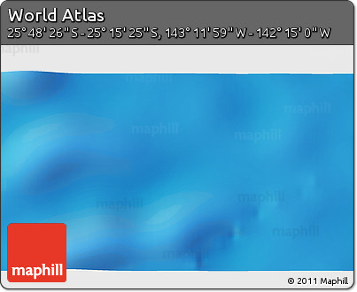 Physical 3D Map of the Area around 25° 31' 56" S, 142° 43' 29" W