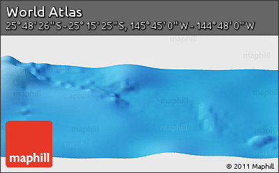 Physical Panoramic Map of the Area around 25° 31' 56" S, 145° 16' 30" W