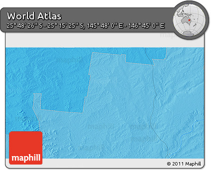 Political 3D Map of the Area around 25° 31' 56" S, 146° 16' 30" E