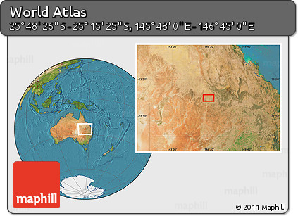 Satellite Location Map of the Area around 25° 31' 56" S, 146° 16' 30" E