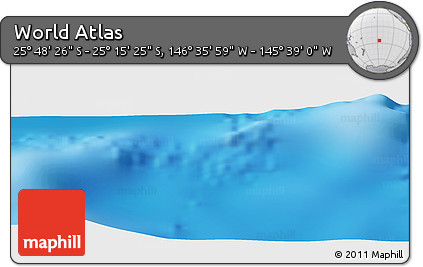 Physical Panoramic Map of the Area around 25° 31' 56" S, 146° 7' 30" W