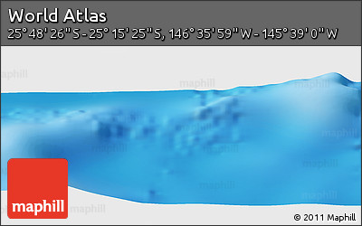 Physical Panoramic Map of the Area around 25° 31' 56" S, 146° 7' 30" W