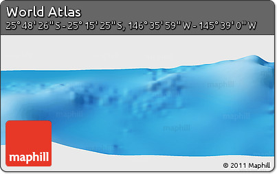 Physical Panoramic Map of the Area around 25° 31' 56" S, 146° 7' 30" W