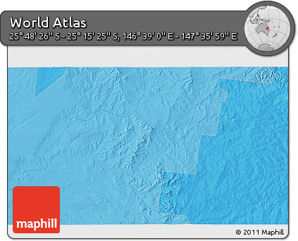 Political 3D Map of the Area around 25° 31' 56" S, 147° 7' 30" E