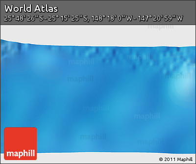 Physical 3D Map of the Area around 25° 31' 56" S, 147° 49' 29" W