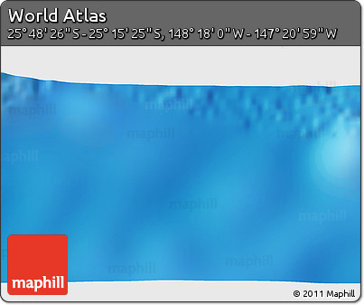 Physical 3D Map of the Area around 25° 31' 56" S, 147° 49' 29" W