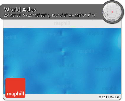 Physical 3D Map of the Area around 25° 31' 56" S, 149° 31' 30" W