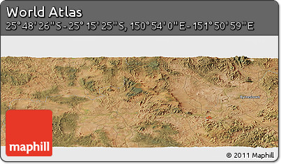 Satellite Panoramic Map of the Area around 25° 31' 56" S, 151° 22' 30" E