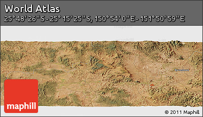 Satellite Panoramic Map of the Area around 25° 31' 56" S, 151° 22' 30" E