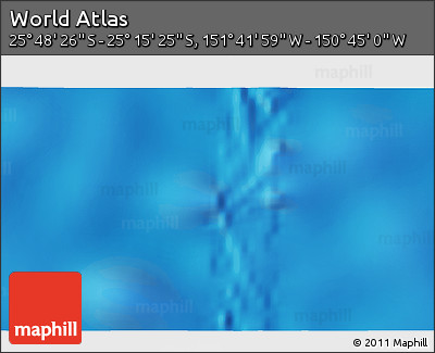 Physical 3D Map of the Area around 25° 31' 56" S, 151° 13' 29" W