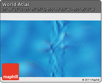 Physical 3D Map of the Area around 25° 31' 56" S, 151° 13' 29" W