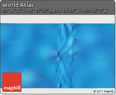 Shaded Relief 3D Map of the Area around 25° 31' 56" S, 151° 13' 29" W