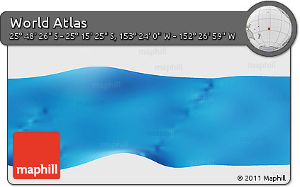 Physical Panoramic Map of the Area around 25° 31' 56" S, 152° 55' 30" W