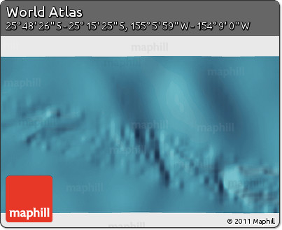 Satellite 3D Map of the Area around 25° 31' 56" S, 154° 37' 30" W