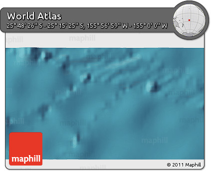 Satellite 3D Map of the Area around 25° 31' 56" S, 155° 28' 29" W