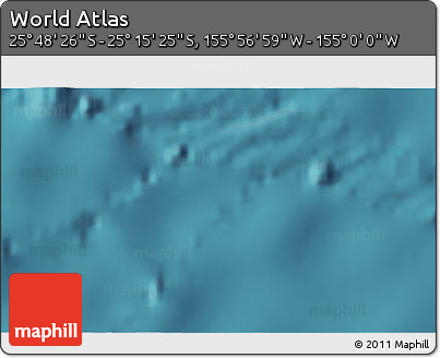 Satellite 3D Map of the Area around 25° 31' 56" S, 155° 28' 29" W