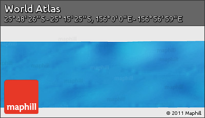 Physical Panoramic Map of the Area around 25° 31' 56" S, 156° 28' 29" E