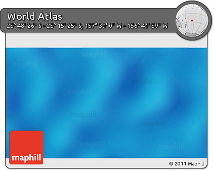 Physical 3D Map of the Area around 25° 31' 56" S, 157° 10' 30" W
