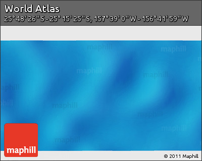 Physical 3D Map of the Area around 25° 31' 56" S, 157° 10' 30" W