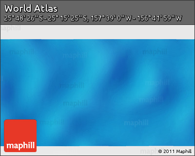 Shaded Relief 3D Map of the Area around 25° 31' 56" S, 157° 10' 30" W
