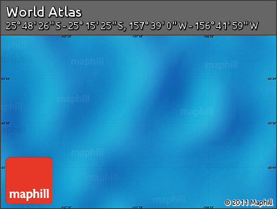 Physical Map of the Area around 25° 31' 56" S, 157° 10' 30" W