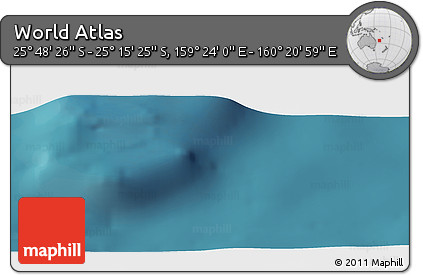 Satellite Panoramic Map of the Area around 25° 31' 56" S, 159° 52' 30" E
