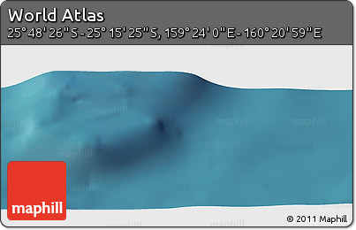 Satellite Panoramic Map of the Area around 25° 31' 56" S, 159° 52' 30" E