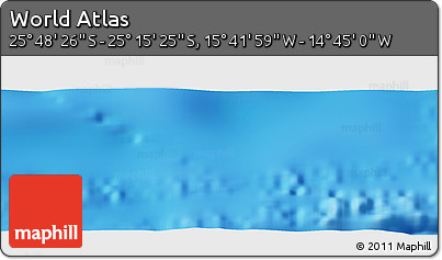 Physical Panoramic Map of the Area around 25° 31' 56" S, 15° 13' 29" W
