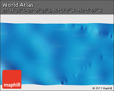 Physical 3D Map of the Area around 25° 31' 56" S, 160° 34' 29" W
